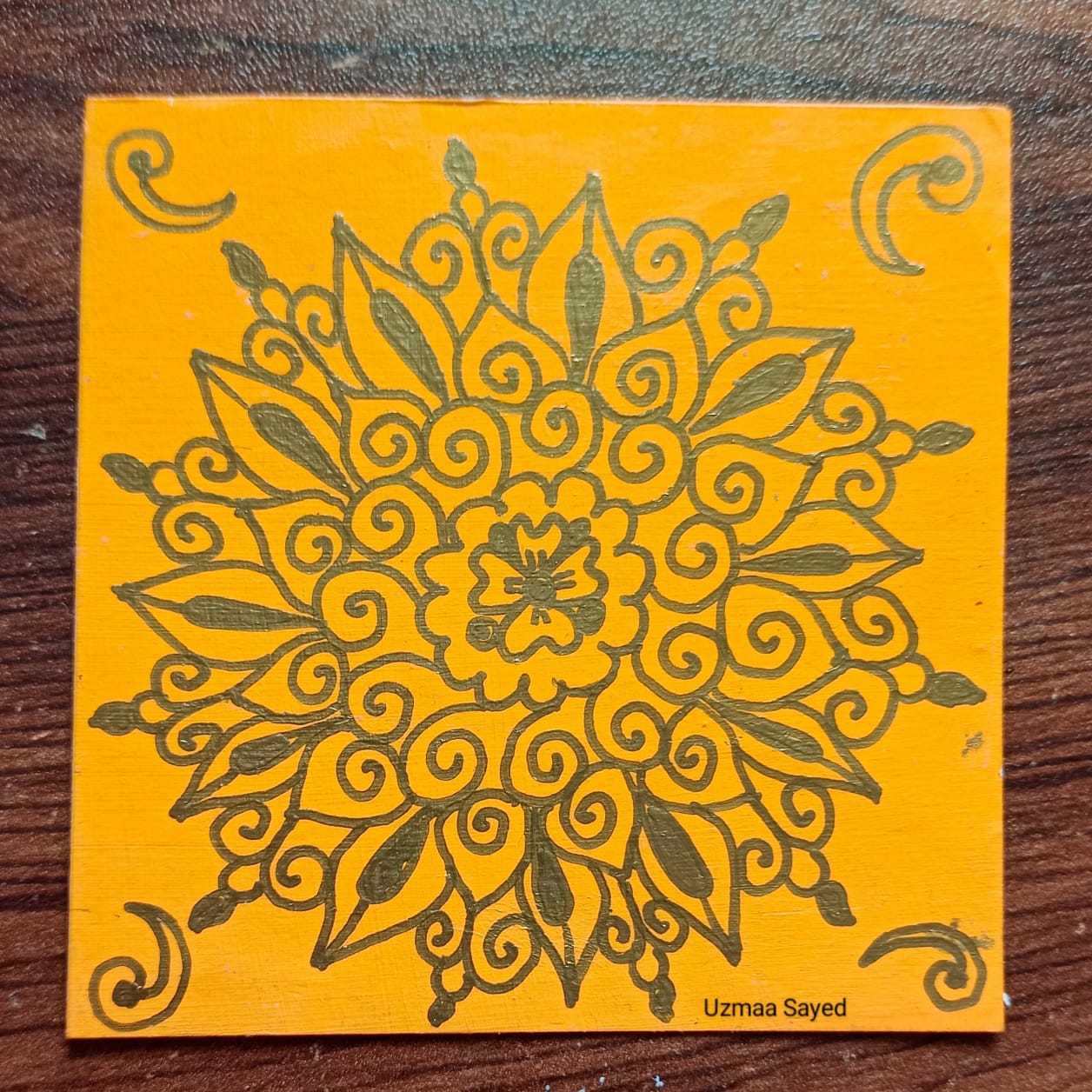 Mandala Art on Canvas/Card