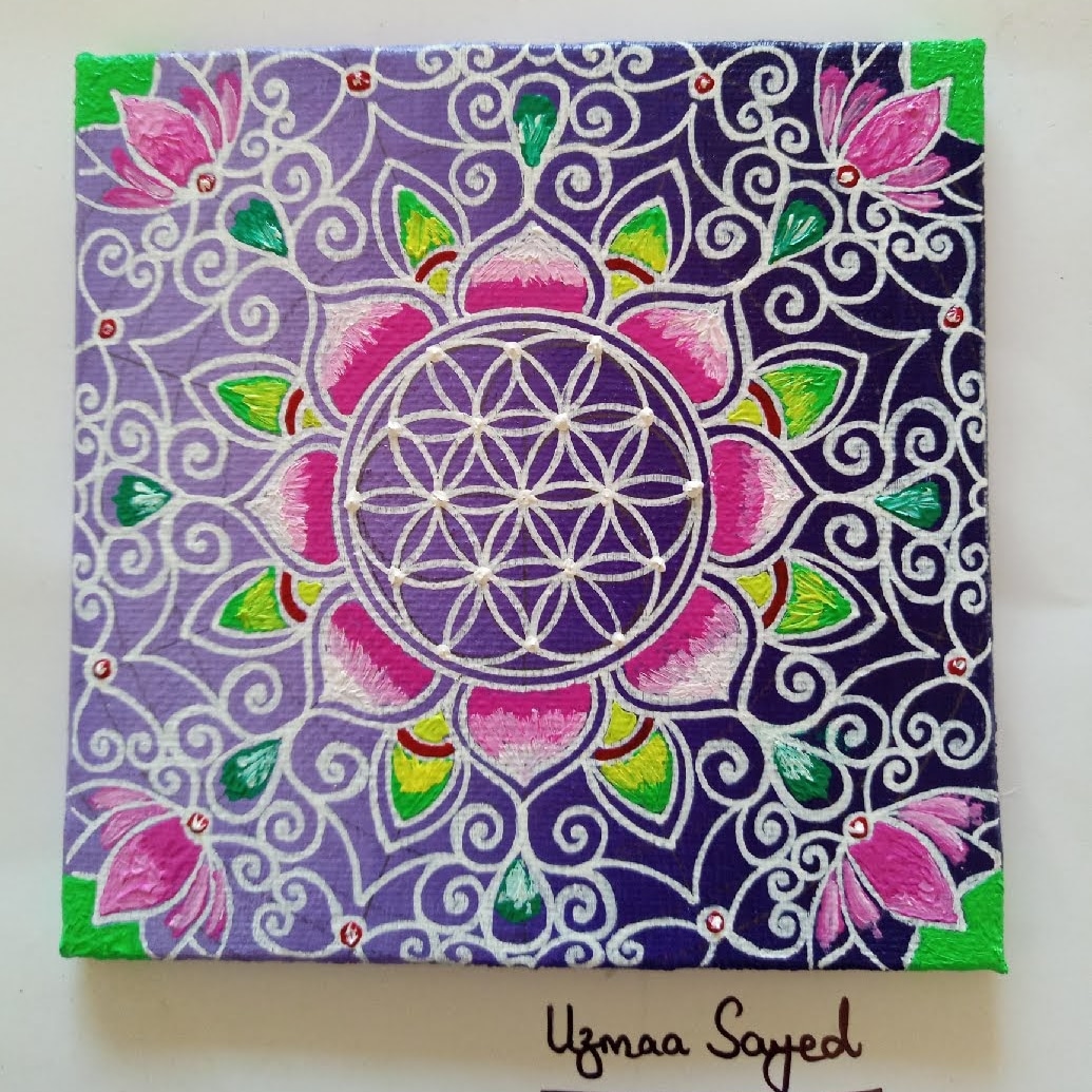 Mandala Lotus Canvas Painting